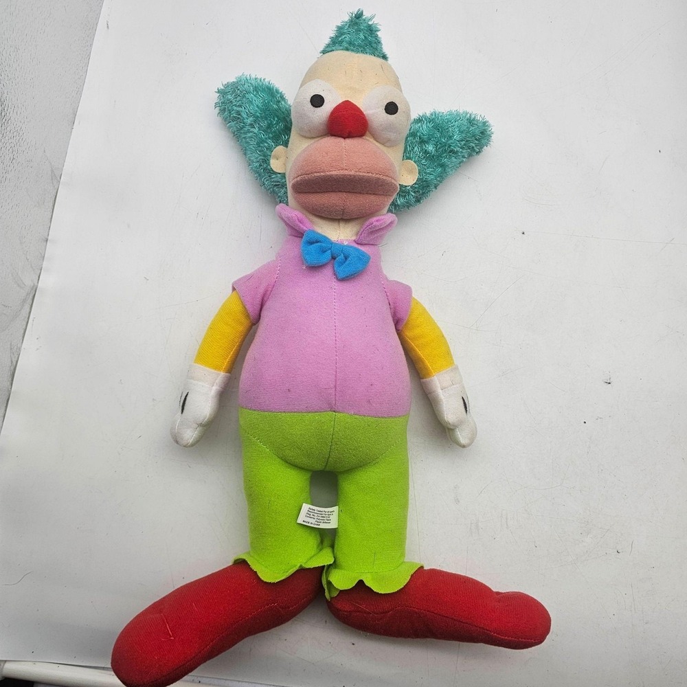 Toy Factory The Simpsons Krusty Clown Plush Stuffed Toy Medium Multicolor Soft